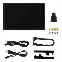 10,1-Zoll-Touchscreen-Monitor mit Gehäuse für Raspberry Pi 5, 4B, 3B, IPS, 1280x800, kompatibel mit verschiedenen