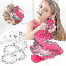 Haarschmuck-Stempelset mit 180 Strasssteinen und Strass-Diamanten, inklusive Hefter