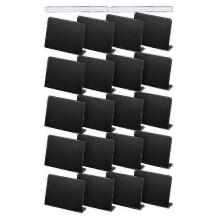 20 Stück 4x3 Zoll Kompatible Mini-Tafel-Tischaufsteller, Tafel-Buffet-Etiketten, Lebensmitteletiketten für Partytische