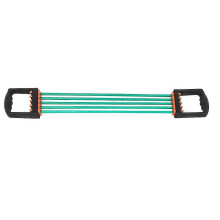 Fünf Gummi-Brustexpander-Kabel mit starkem Widerstand für Fitnessstudio- und Sporttraining, grün