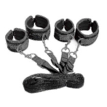 Zuverlässige, verstellbare Handschellen und Fußfesseln aus weichem Leder für Erwachsene mit Riemen