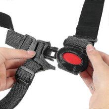 Verstellbarer Universal-Sicherheitsgurt für Babys und Kinder, 5-Punkt-Gurt für Kinderwagen und Hochstuhl, schwarz (LMR)