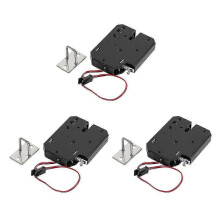 3x 12V 2A Elektromagnetschloss, 150 kg (330 lb) Haltekraft, ausfallsicher, elektromagnetische Türsteuerung