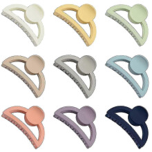 Haarspangen für Damen, niedliche, matte und robuste Haarspangen (8,9 cm), große, rutschfeste Haarspangen in Bananenform aus Kunststoff, 9 Stück