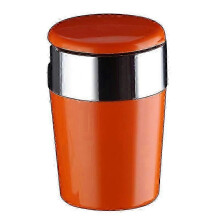 Doppelter Autoaschenbecher mit eingebautem LED-Licht zur Geruchsvermeidung (orange).