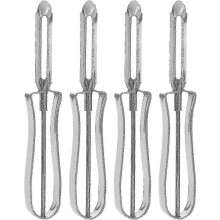 4-teiliger Gemüseschäler aus Edelstahl, geeignet für Kartoffeln, Karotten, Äpfel, Obst, Gurken usw.