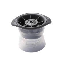 Robuste, kugelförmige Eiswürfelform für Zuhause, runde Eiswürfelform, 8 x 8,5 cm, schwarz