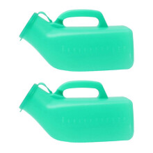 Robuste, autoklavierbare 2er-Packung Urinflasche für Männer mit Deckel, 1,2 l, ideal für Reisen, Camping und Patienten.