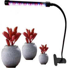 10-W-Pflanzenlampe für den Innenbereich, LED-Vollspektrumlampe mit 3-, 9- und 12-Stunden-Timer, 3 Modi und 10 Helligkeitsstufen