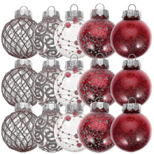 Robuste rote Weihnachtskugeln zum Aufhängen für Partys, 30 Stück