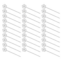 Robuste, silberfarbene Kartenhalter in Blumenform, 30 Stück, elegante Foto-Notizclips in Blumenform für Hochzeitsfeiern