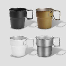 Zuverlässiges Set aus 3 wiederverwendbaren Edelstahl-Kaffeebechern, stapelbar, spülmaschinenfest