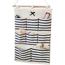Wandtaschen, Aufbewahrungstaschen aus Baumwollleinen, Kleiderschrankorganizer für Unterwäsche und Socken