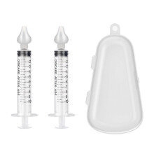Baby-Nasenspritze, Baby-Nasenspritze mit Skala 10–20 ml und reinigbarer, wiederverwendbarer Silikon-Nasenabsaugspitze