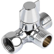 3-Wege-Duschumstellventil aus massivem Messing G1 2 - Badezimmer-T-Adapter für die Steuerung mehrerer Armaturen CP