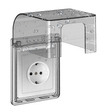 Wasserdichte Steckdosenabdeckung Typ 86, wasserdichte Steckdose, selbstklebende Steckdosenabdeckung, 10,8 x 7,5 x 12,3 cm