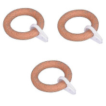 Duschvorhanghaken aus Holz, 3er-Packung, vielseitige runde Haken für Ihr Badezimmer.