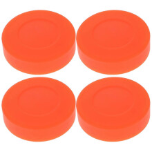 Eishockey-Übungszubehör, Pucks für drinnen und draußen, PVC, 7x7x2cm, 4 Stück, auch für Rollschuhtraining geeignet