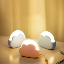 Tragbare Nachtlichter im 3er-Pack für Kinder, geeignet für Babys und Kleinkinder, wiederaufladbare Nachttischlampe mit 4 Helligkeitsstufen, ideal