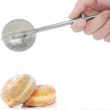 Mehlstreuer zum Backen, einfache Einhandbedienung, Zuckerstreuer und Mehlsieb aus Edelstahl 304, Geschenkverpackung