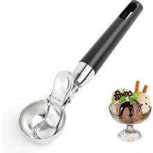 Eiskugelportionierer mit Auswerfer, poliertes Edelstahl-Design, idealer Eiskugelportionierer für alle Eiscreme-Liebhaber und -Kenner