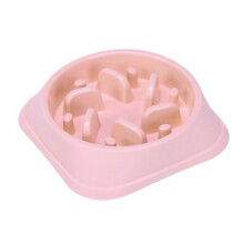 Futternäpfe für Haustiere, Futterbremse aus Kunststoff, verschluckungssicher, für Welpen und Katzen, rosa