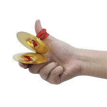 Fingerzimbeln, Fingermusikinstrument für Tänzer, Partypaar, Gold