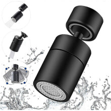Wasserhahn-Luftsprudler, 360 schwenkbar, 2 Modi, einstellbarer Küchenarmatur-Filter, mit 22-mm-Außengewinde und 24-mm-Innengewinde