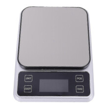 Robuste digitale Küchenwaage, 5000 g, 0,1 g Gewichtsanzeige in Gramm & Edelstahl, Anzeige in Unzen