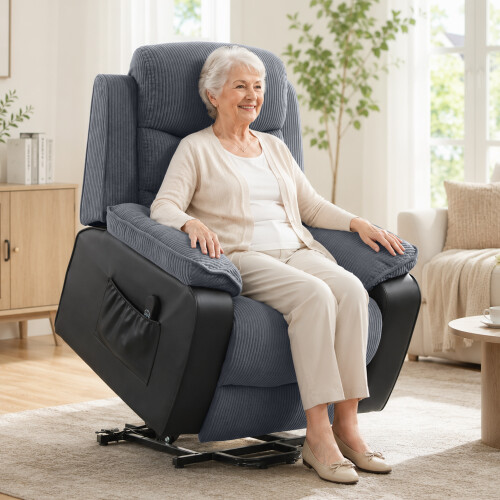 Homcom Sillón Levanta Persona Gris 96 x 96 x 108 cm 1