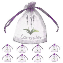 20 Stück Lavendelsäckchen, leere Organzabeutel mit Kordelzug, Organza-Gazebeutel für Lavendel, Kräuter und Gewürze