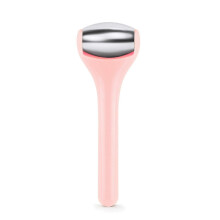 Gesichtsmassagegerät mit Eisroller aus Edelstahl zur Linderung von Schwellungen und Migräne, rosa, 1 Stück