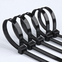 Sortiment mit 500 kompakten Nylon-Kabelbindern, 4-12 Zoll lange, selbstsichernde schwarze Kabelbinder