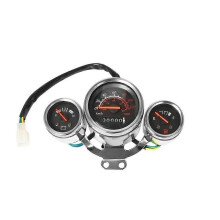 Universelles digitales Motorrad-Tachometer- und Drehzahlmesser-Set mit Kilometerzähler, Voltmeter und Tankanzeige