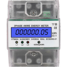 Digitaler 3-Phasen-Wechselstromzähler für DIN-Schienenmontage