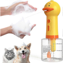 Elektrischer Hundeshampoo-Spender, Schaumseifensprüher für Haustiere, 350-ml-Entenshampoo-Schaumspender für die Reinigung von Bad und Küchenspüle