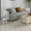 Homcom Mesas Auxiliare Blanco 30 x 30 x 75 cm 2