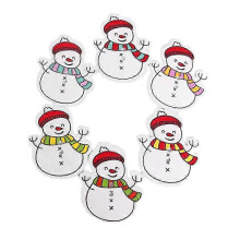 Robuste Dekoknöpfe, Schneemannknöpfe für Bastelarbeiten, 100 Stück, Holz, Weihnachten
