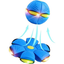 UFO-förmiges, verformbares, magisches fliegendes Untertassen-Spielzeug mit LED-Lichtern für Kinder zum Spielen im Freien