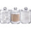 3er- oder 4er-Packung Wattestäbchen-/Wattestäbchen-/Wattestäbchenhalter, Wattestäbchen-Apothekerdose, transparenter Behälterspender für 1