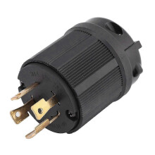 NEMA L14-30P-Stecker, verriegelbar, elektrisch. Kompatibel mit kompatiblen Generatoren.