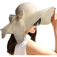 Kiibsot strandhoeden voor dames, grote strohoed met brede rand, opvouwbare zomerhoed, zonnehoed met UPF50+.