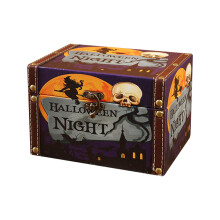 Grande vente de boîtes de rangement alimentaires XIUH ! Boîte de rangement en bois pour Halloween, emballage de bonbons et cadeaux, décoration