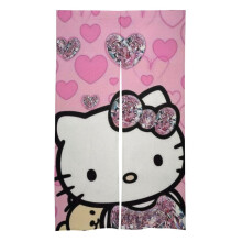 Perdea de ușă Hello Kitty, tapiserie opacă pentru perdea de ușă, perdea separatoare de cameră pentru dormitor și bucătărie, 2 panouri