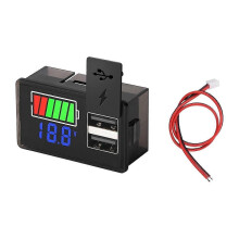 USB-Typ-C-Voltmeter mit LED-Anzeige für 830 V Gleichstrom, Kfz-Batteriekapazitätsanzeige zur Montage in Schalttafeln