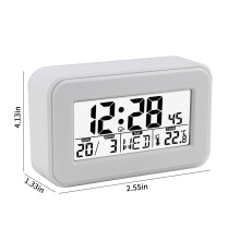 Réveil LCD YOBOLK avec affichage lumineux, idéal pour la maison et les enfants - Réveil automatique pour les étudiants et les personnes âgées