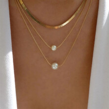 Nieuwe vintage mode gouden kristallen cirkel & parel hanger ketting voor dames, boho sieraden N0102LJQ