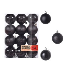 Skegnu Lot de 24 boules de Noël de 3 cm, décorations de Noël en plastique électroplaqué, cadeaux de Noël