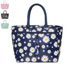Sac à lunch isotherme multifonction Daisy, grande capacité, portable, type boîte à bento, sac de rangement pour repas d'étudiant (bleu)