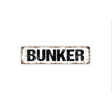 Bunkerbord, metalen bord, rustiek straatnaambord of deurnaambord, afmeting: 4x16 inch